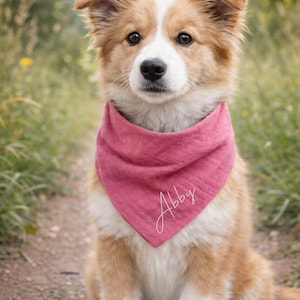 Personalized dog bandana - all sizes including puppies - small and large dogs / customizable dog bandana Himbeere