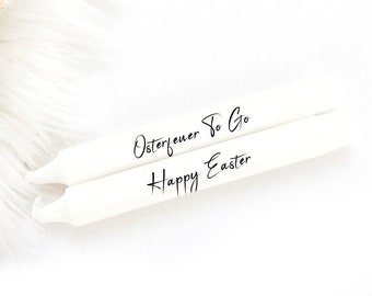 Easter candle / gift / souvenir / stick candle with text for Easter