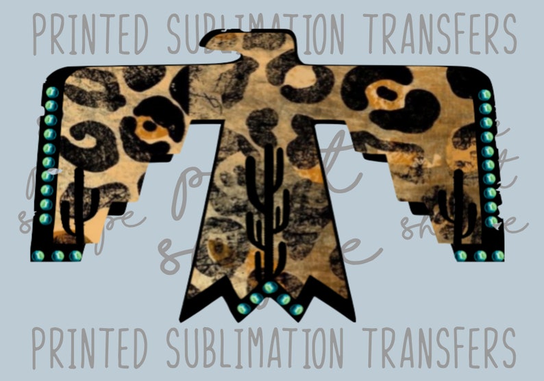 Aztec Freebird Leopard Aztec Freebird Freebird Ready to Ship Sublimation Transfers Printed Sublimation Transfer