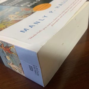 Pode incluir: Um livro de capa dura intitulado "The Western World in the Middle Ages" de Manly P. Hall. A capa do livro apresenta uma ilustra&ccedil;&atilde;o colorida de pessoas com roupas medievais.
