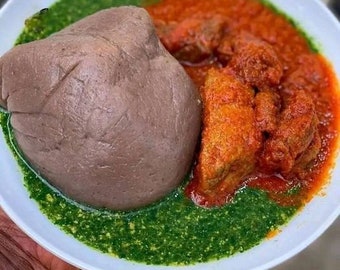 Expédition GRATUITE en 3 jours Sac de 3 lb de poudre croustillante Ibadan Amala Elubo fraîchement préparée