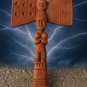 HUGE 16 inch Ose Shango Yoruba dance wand shango