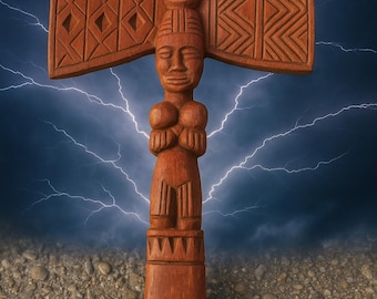 HUGE 16 inch Ose Shango Yoruba dance wand shango