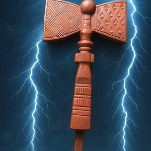 HUGE 16 inch Ose Shango Yoruba dance wand shango