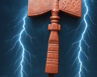 HUGE 16 inch Ose Shango Yoruba dance wand shango