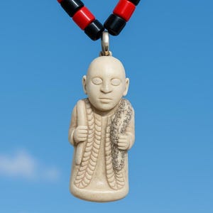 Unique Luxuriously Customized One Of A Kind Ileke ESU with hand carved bone  ESU Pendant beads ESU necklace