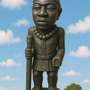 11 inch high Authentic Traditional Yoruba Ogun Spiritual Statue Ogun Icon