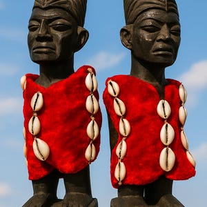 Authentic Traditional Yoruba Ere Ibeji Statue SET