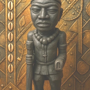 11 inch high Authentic Traditional Yoruba Esu Odara Spiritual Statue Esu Odara Icon