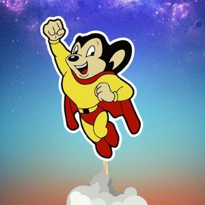 mighty mouse sticker/ mighty mouse decal/ mighty mouse/ here I come to save the day/