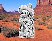 Day of Dead sticker, dia de los muertos, Calavera of Francisco Madero Cinco de mayo sticker, Trendy sticker, cool sticker, fun sticker,