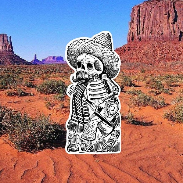 Francisco Madero Calavera Sticker, Day of Dead, Cinco de Mayo