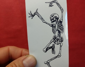 Dancing skeleton sticker, decal, skeleton sticker, Halloween sticker, skeleton decal, dancing skeleton decal, cool sticker, trendy sticker,