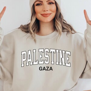Palestine Sweatshirt: Gaza Crewneck, Solidarity Statement