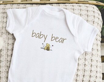 Pooh Bear Baby Bodysuit: Classic Book Inspired Design