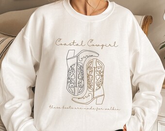 Coastal Cowgirl Sweatshirt: Vintage Western Graphic Tee