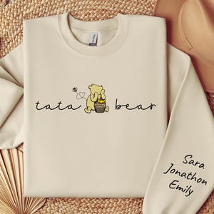 Custom Tata Bear Sweatshirt: Personalized Grandma Gift
