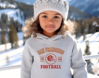 San Francisco kids Football Hoodie, San Francisco Football, SF Football Sweatshirt for kids, SF Football, San Francisco, Kids SF Hoodie