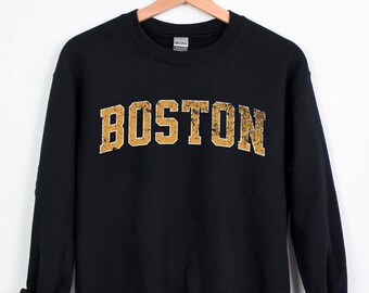 Vintage Inspired Boston Sweatshirt: Unisex Crewneck
