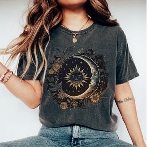 Moon Graphic Tee: Comfort Colors Astrology Shirt