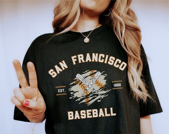 San Francisco Baseball Shirt: Vintage Inspired Comfort Colors Tee