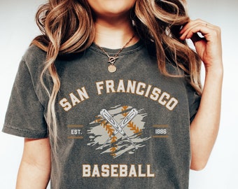 San Francisco Baseball Shirt: Vintage Inspired Comfort Colors Tee