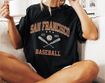 Vintage San Francisco Baseball T-Shirt: Comfort Colors Ring-Spun Cotton