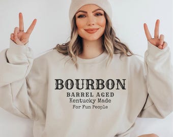 Felpa Bourbon, maglietta grafica invecchiata in botte del Kentucky