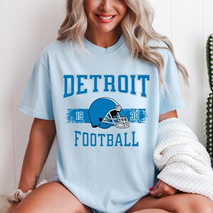 Detroit Football Shirt, Detroit Football T Shirt, Detroit Football Comfort Colors, Detroit Gifts, Detroit Football Tee