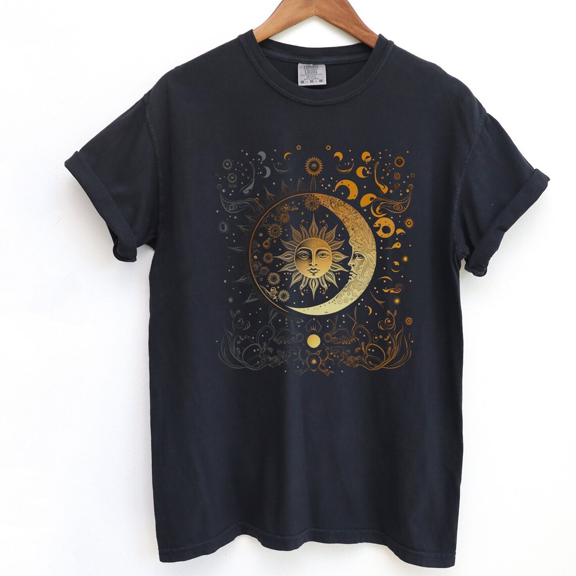 Boho Celestial Shirt Moon and Sun Graphic Tee Nightsky Shirt - Etsy