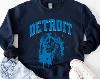 Detroit Football Sweatshirt: Lion Graphic, Game Day Apparel