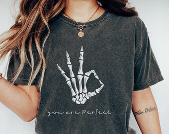 Skeleton Hand Comfort Colors Halloween T-Shirt