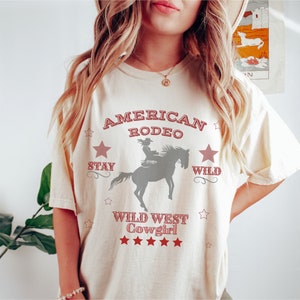 Cowgirl Rodeo Comfort Colors T-shirt: Vintage Western Graphic Tee