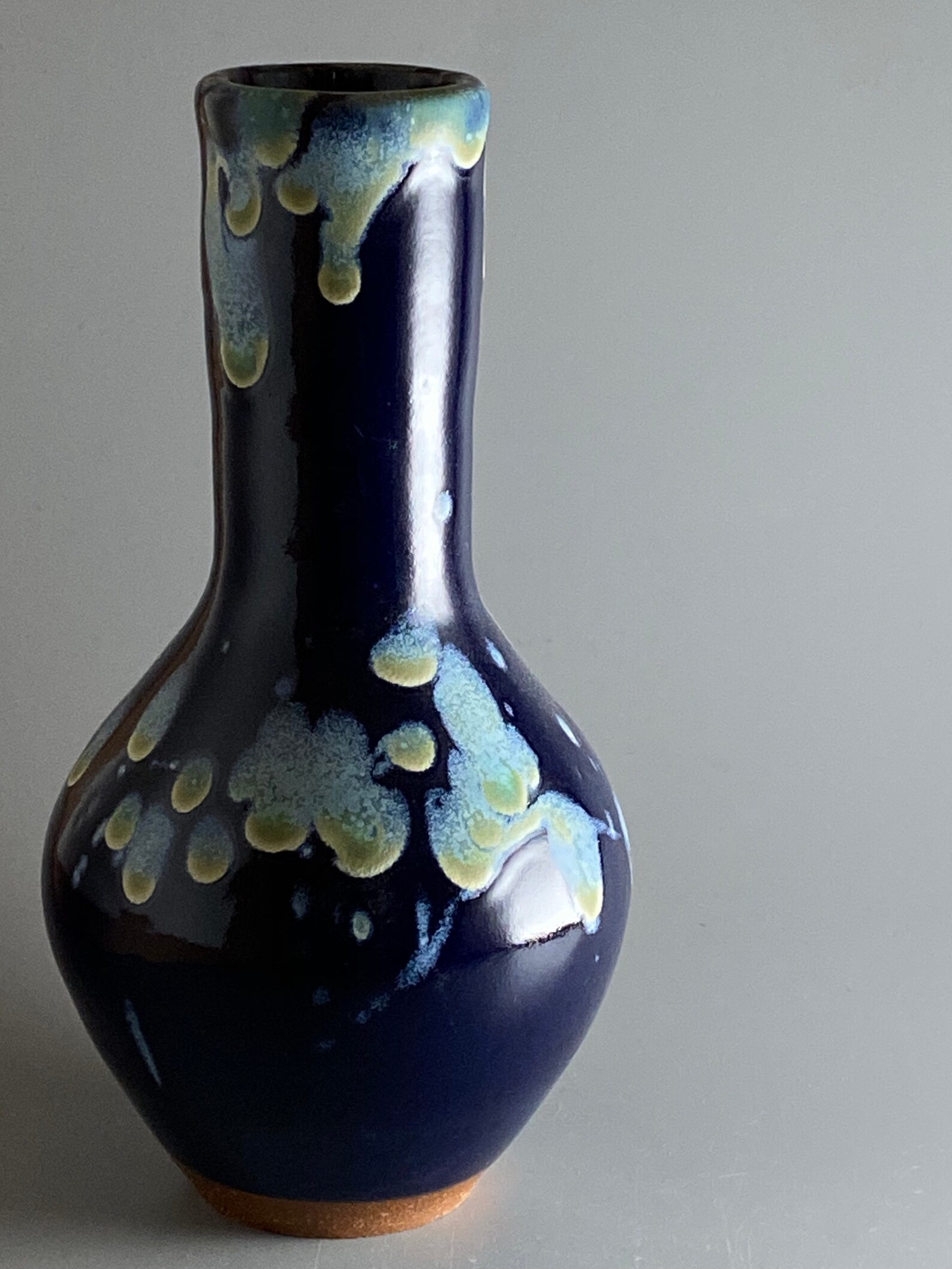 Handmade Navy blue pottery vase Etsy