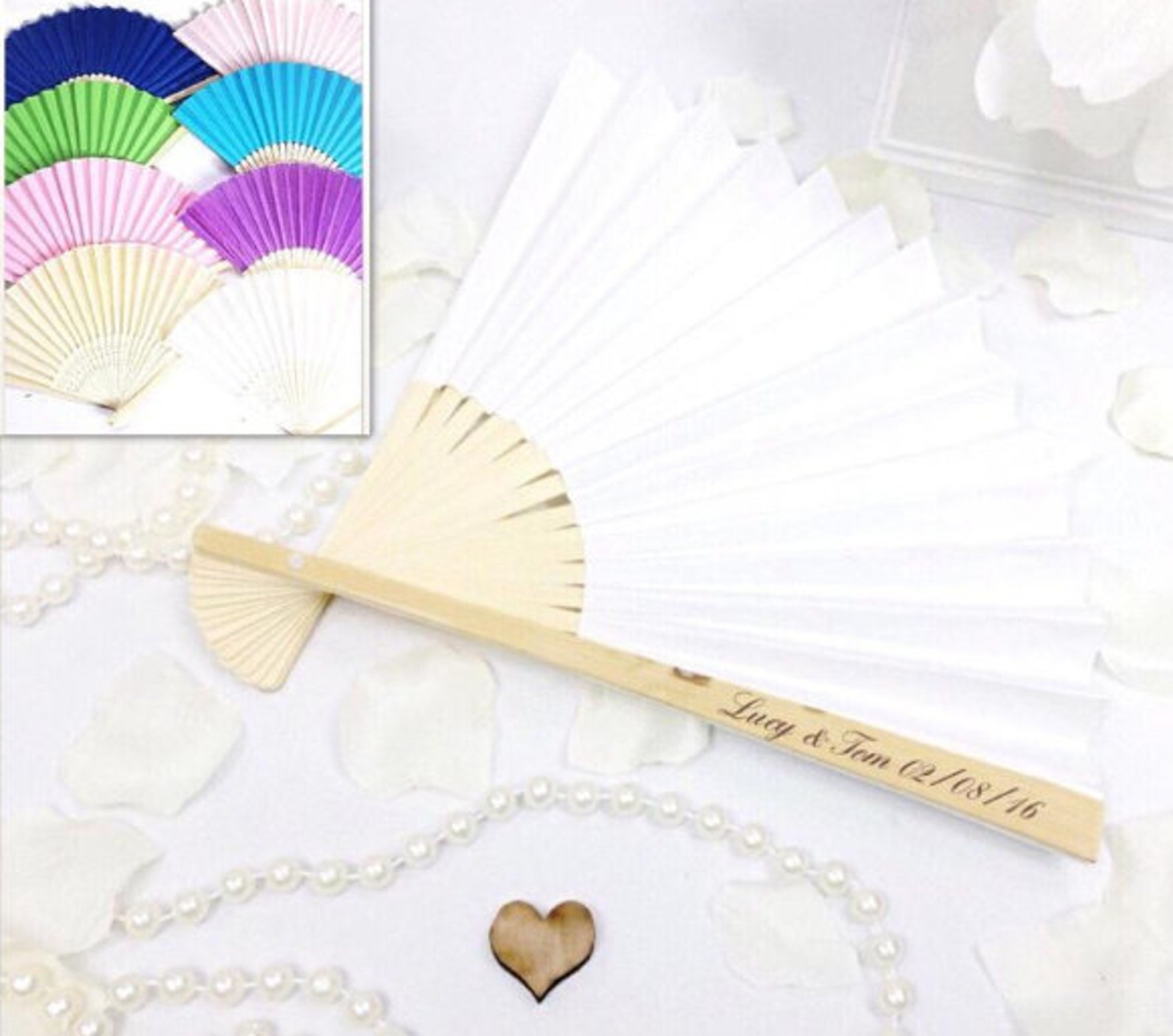 Wedding fan Personalised Fans Paper Fan Wedding Favours Etsy