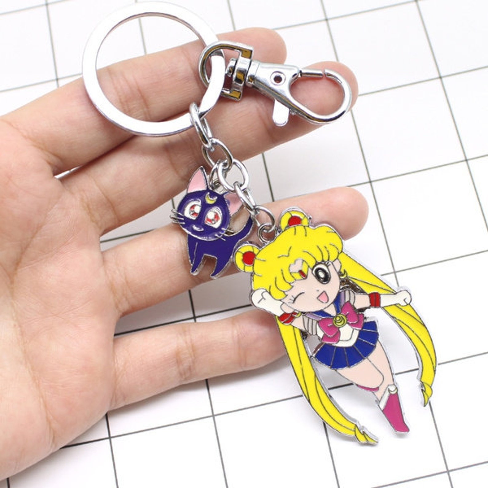Sailor Moon Gift Set Lanyard Keychain 56 Piece Stickers Etsy