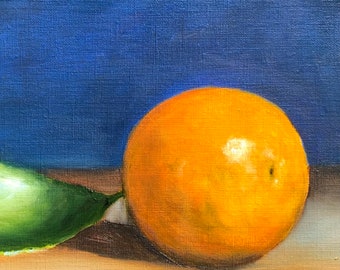 Oil painting | orange | oil painted orange | fruits | yellow fruits | home accessories | home decor | artwork | handmade | gift | citrus