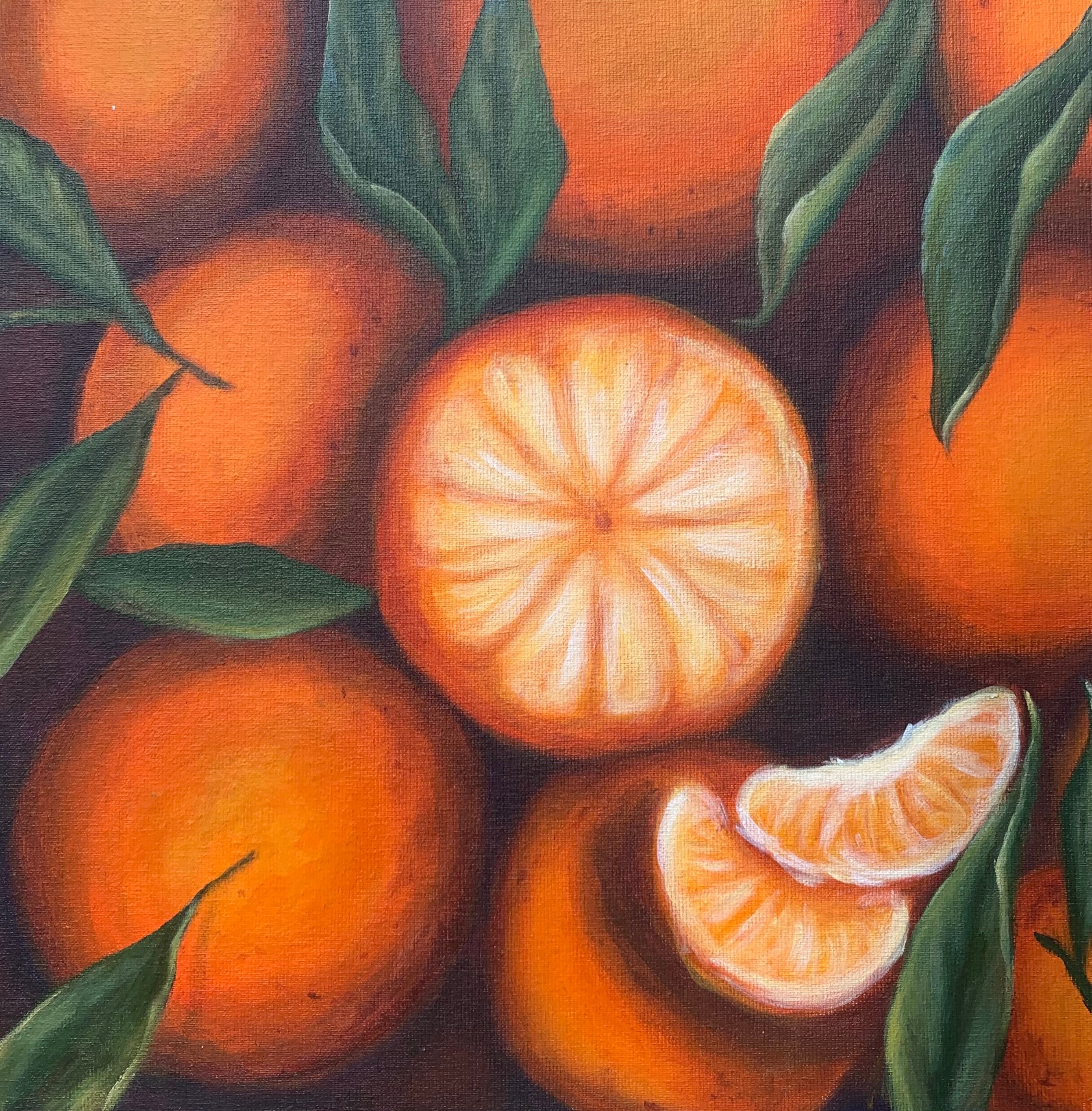 Realistic Orange Acrylic Painting | Kitchen Still Life Art - Etsy