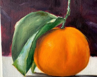 Oil painting | orange | oil painted orange | fruits | yellow fruits | home accessories | home decor | artwork | handmade | gift | citrus