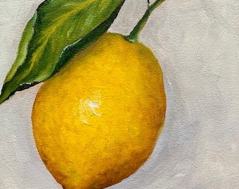 Oil painting “Italian lemons “| oil painting original |home decor | yellow fruits | artwork | oil painted lemon | home accessories |lemons