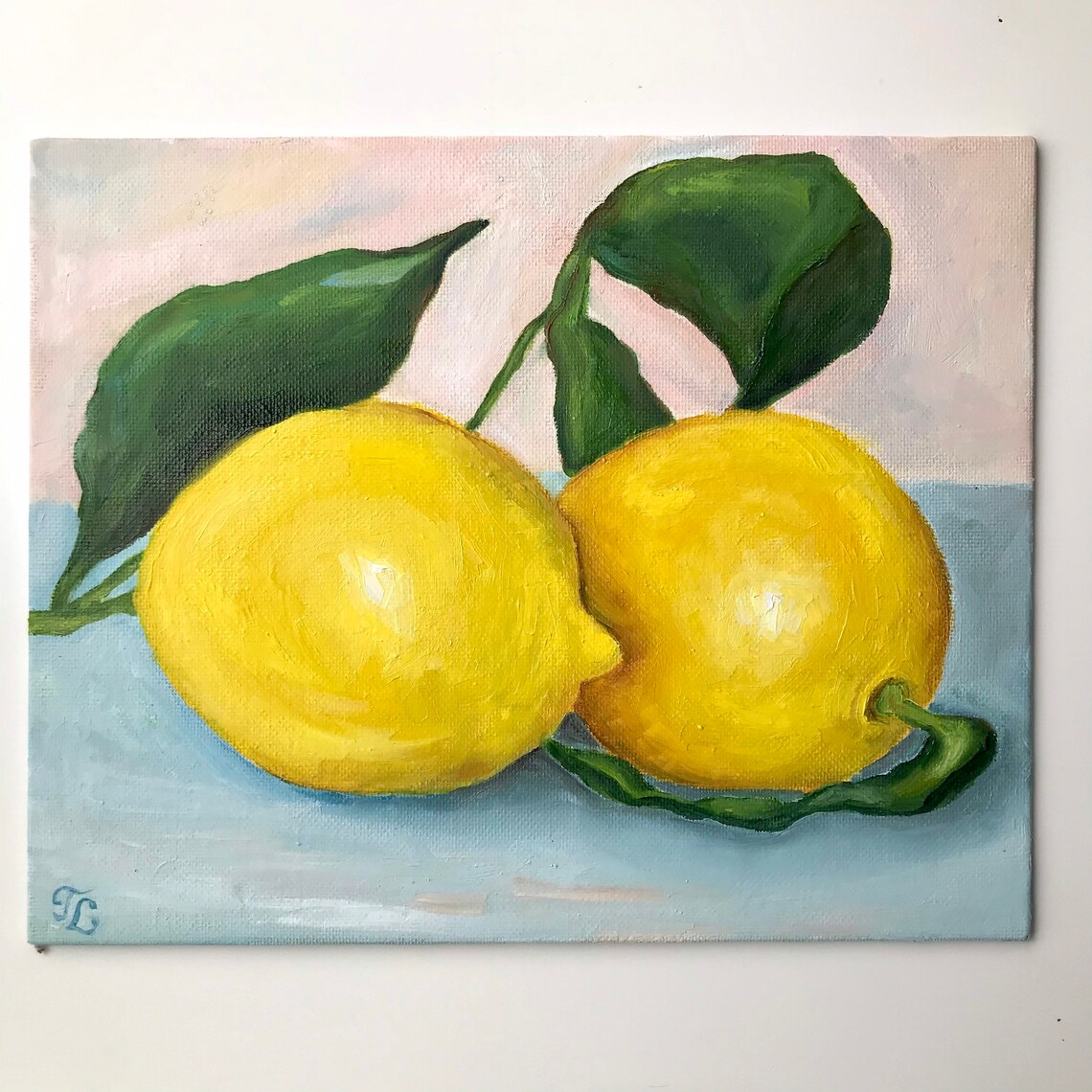 Oil painting original lemon oil painted lemons yellow Etsy