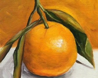 Original Oil Painting: Citrus Lemons Still Life Art