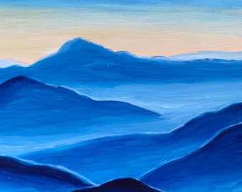 Gouache painting original | landscape | Italy | mountain | summer day | nature | home accessories | home decor | art | handmade |