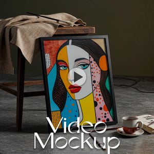 Video Frame Mockup - Interior Animated Frame Video Mockup - Vertical Frame Video Mockup – Etsy listing Video Mockup