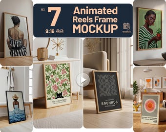 Animated Poster Mockup Weekly, Reels Video Frame, PSD Template (digital ...