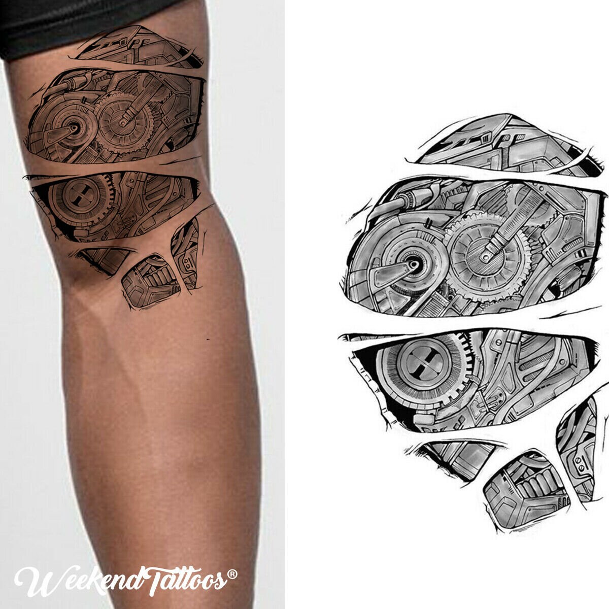 Tatodays® Temporary Tattoos Robotics Gears Cyborg Steam Punk - Etsy New Zealand Tatodays® Temporary Tattoos Robotics Gears Cyborg Steam Punk - Etsy New Zealand