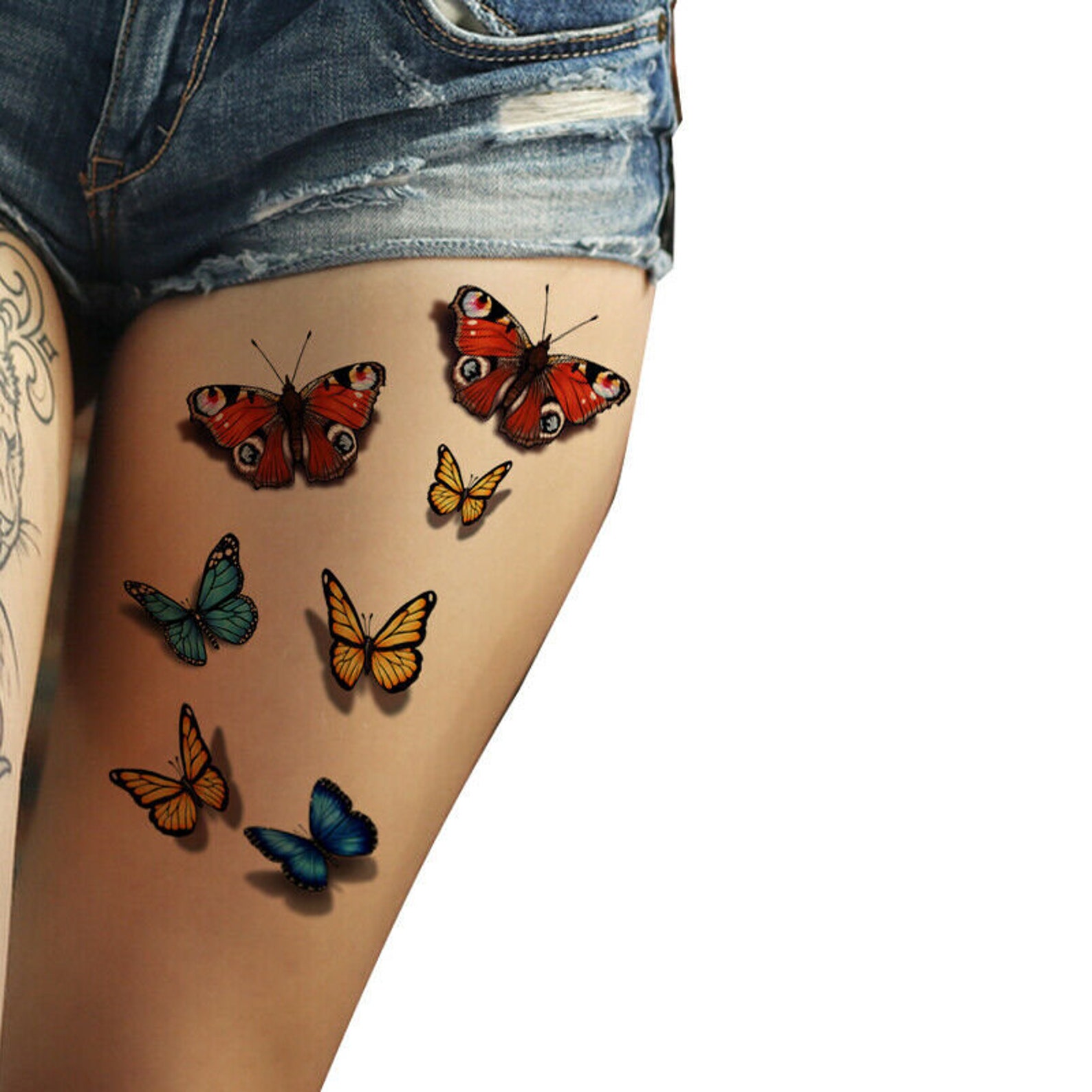 Tatodays® Temporary Tattoos butterfly butterflies Stick on Etsy