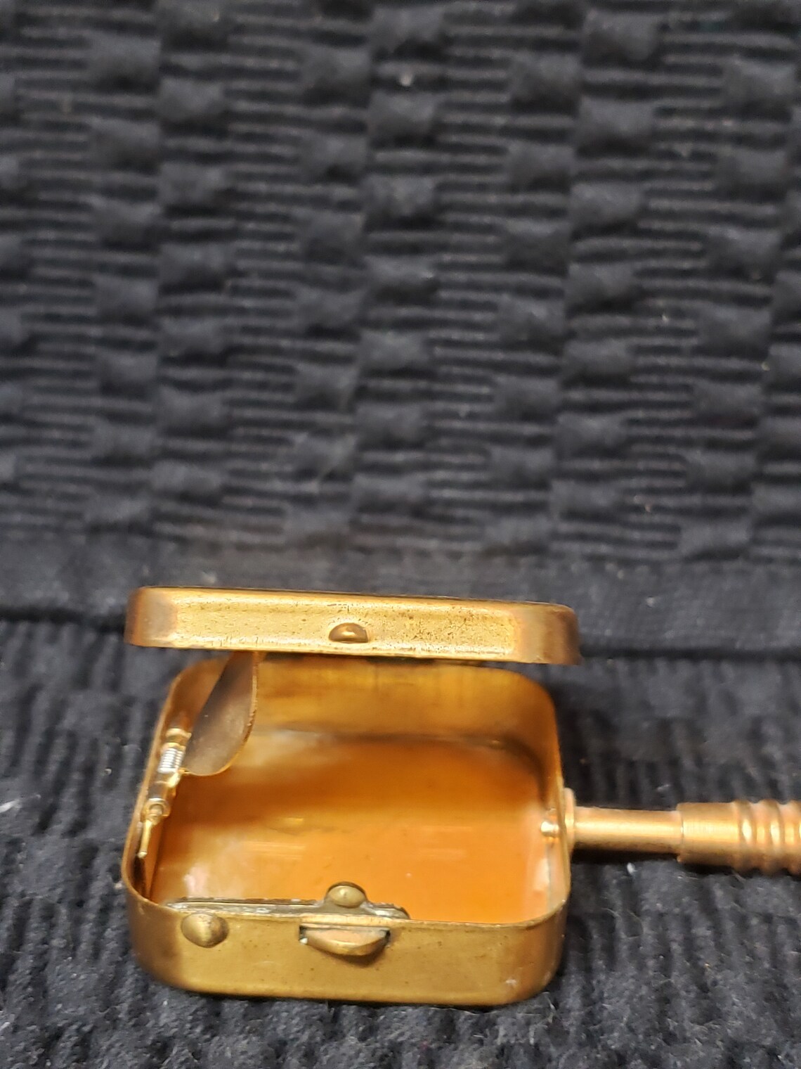 Brass 1940's personal flip open pocket ashtray with Etsy