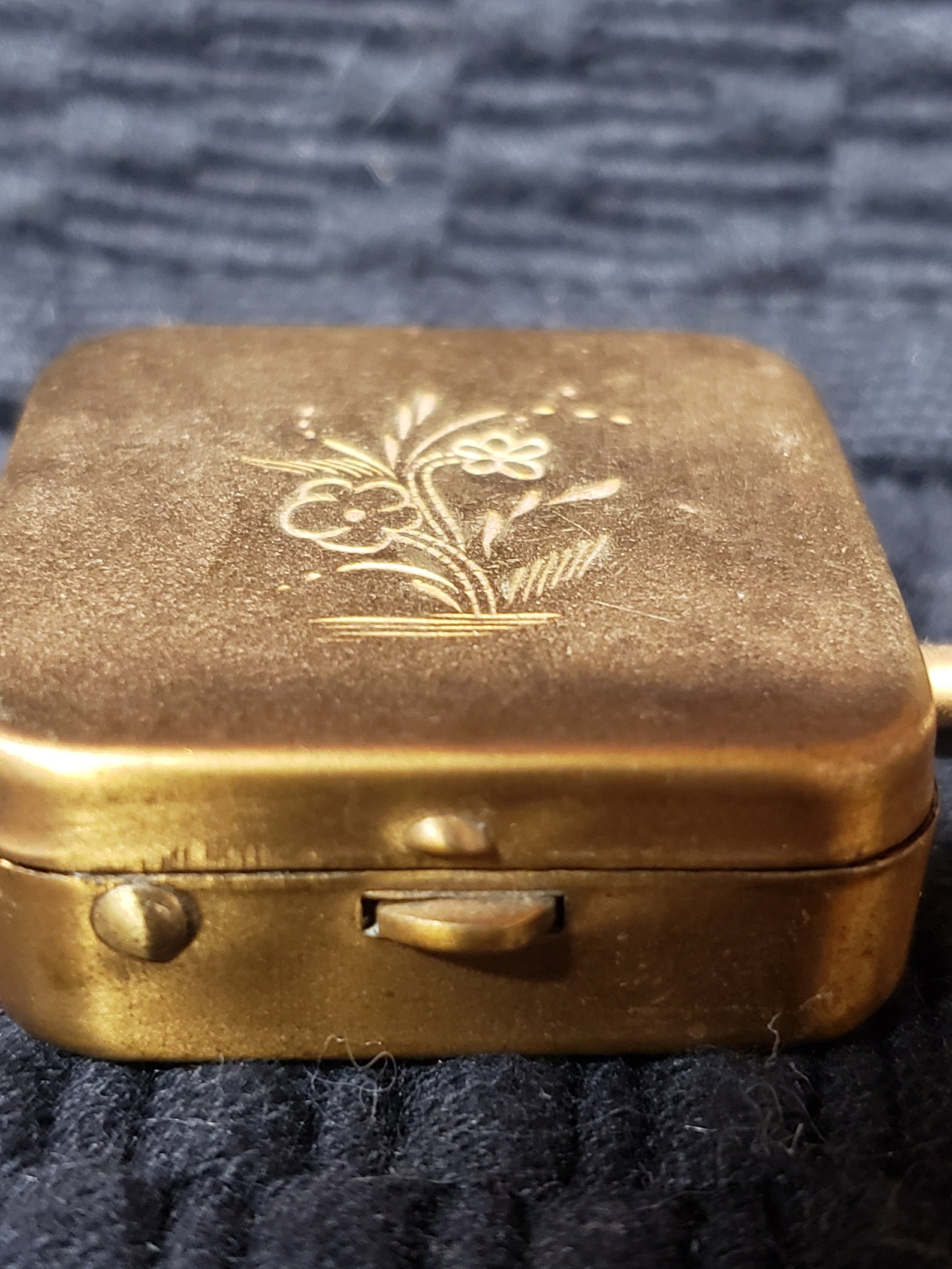 Brass 1940's personal flip open pocket ashtray with Etsy