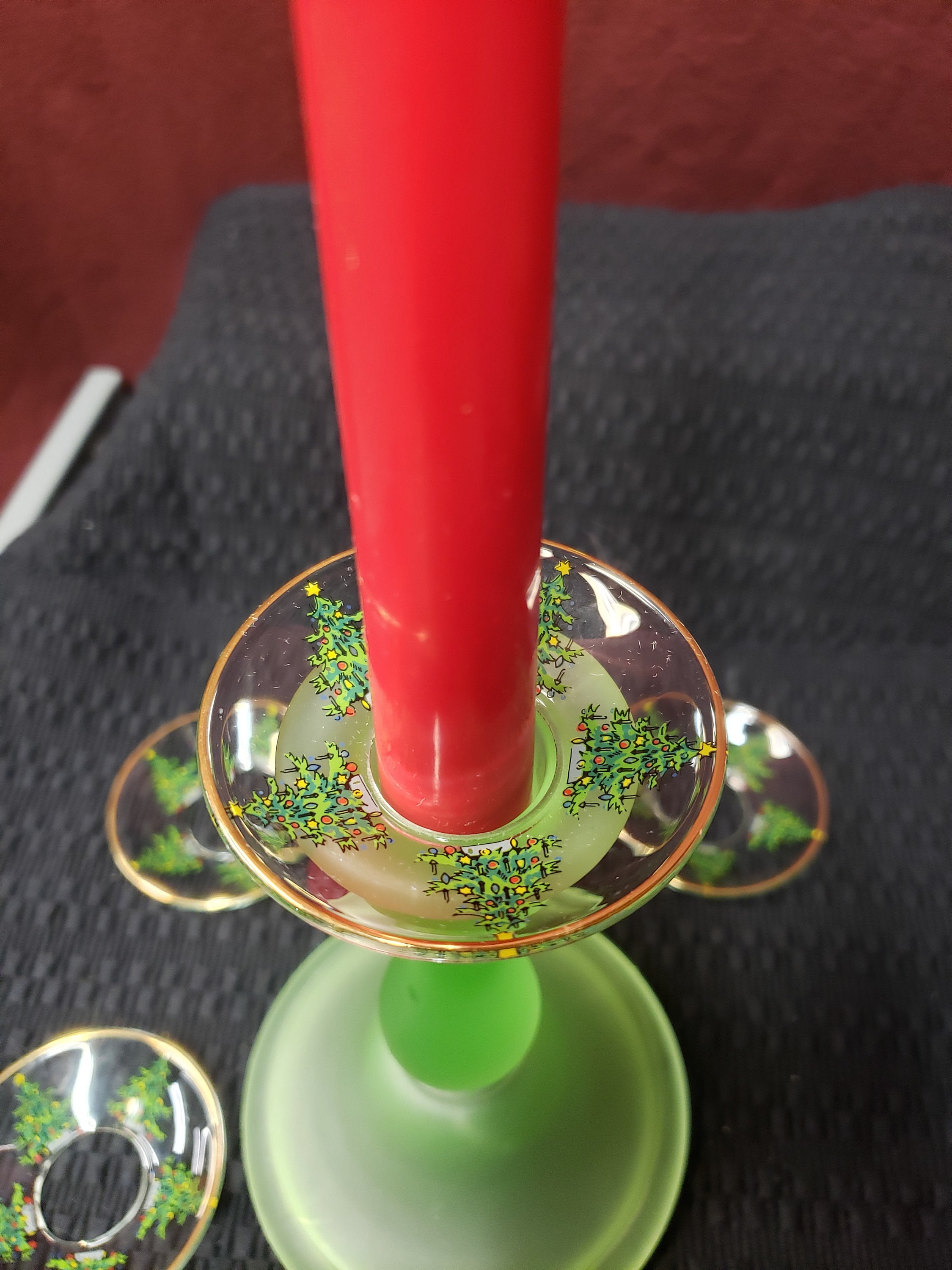 Antique Bobeches Christmas Candle Drip Plate Set of 4 Wax Etsy